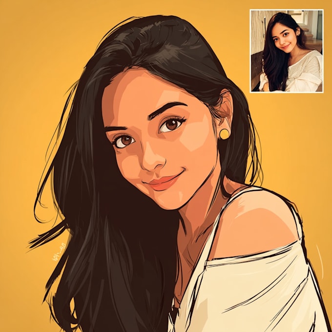 draw a custom cartoon portrait