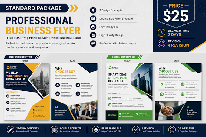 design professional flyer, brochure, and marketing materials