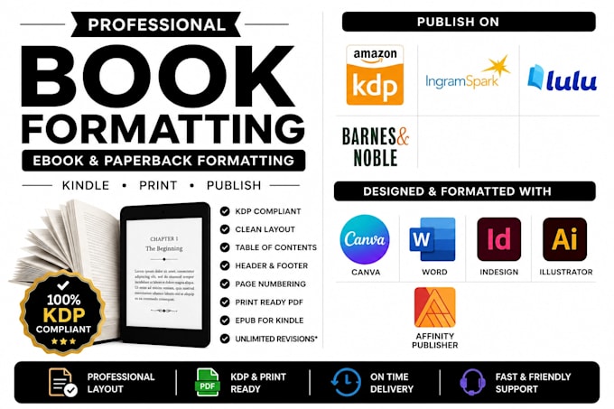 book formatting ebook formatting kindle formatting paperback format, kdp journal
