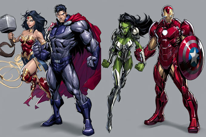 draw superhero comic illustration