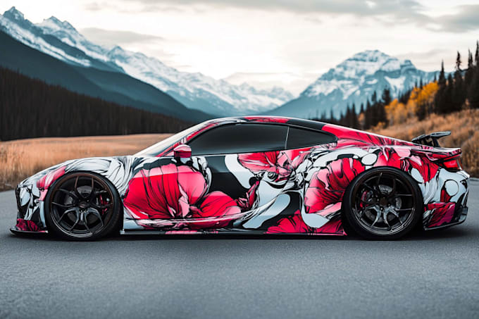 vehicle wrap, car wrap design