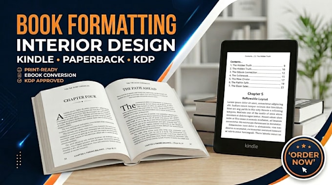 do amazon KDP interior book formatting for kindle ebook and paperback