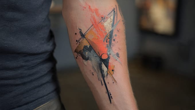 custom an abstract black tattoo design