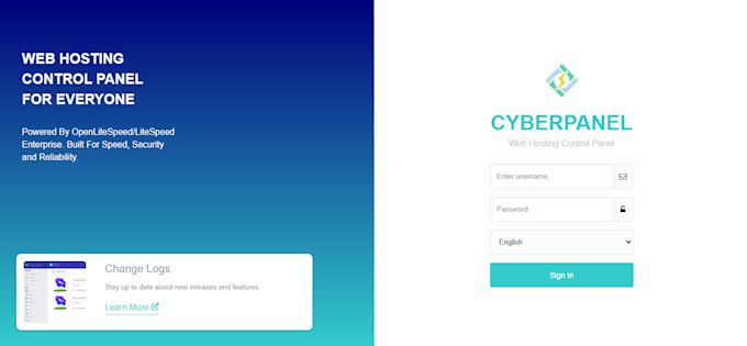 set up configuration and manage cyberpanel on vps server