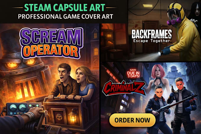 create concept art and steam capsule art