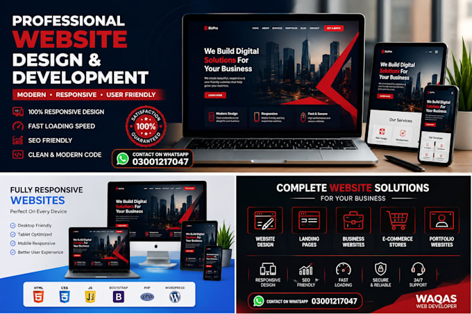 design and develop a fast responsive website