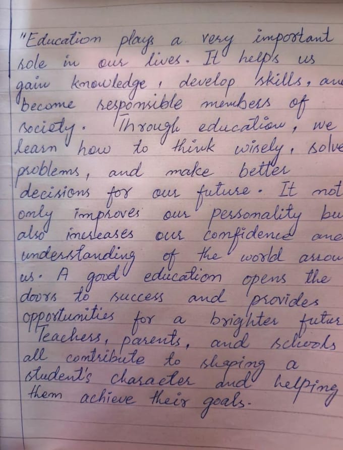 do hand writing assignment