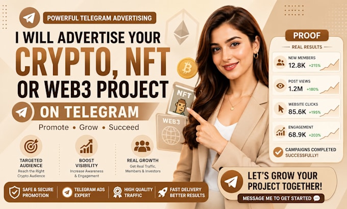 advertise your crypto nft or web3 project on telegram