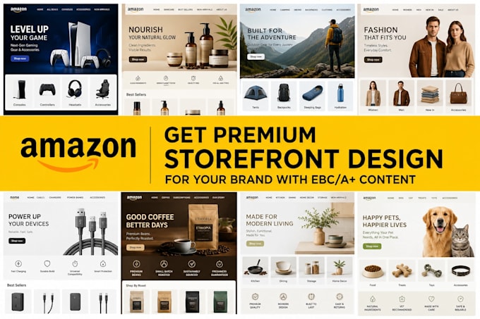professional amazon brand store or storefront design