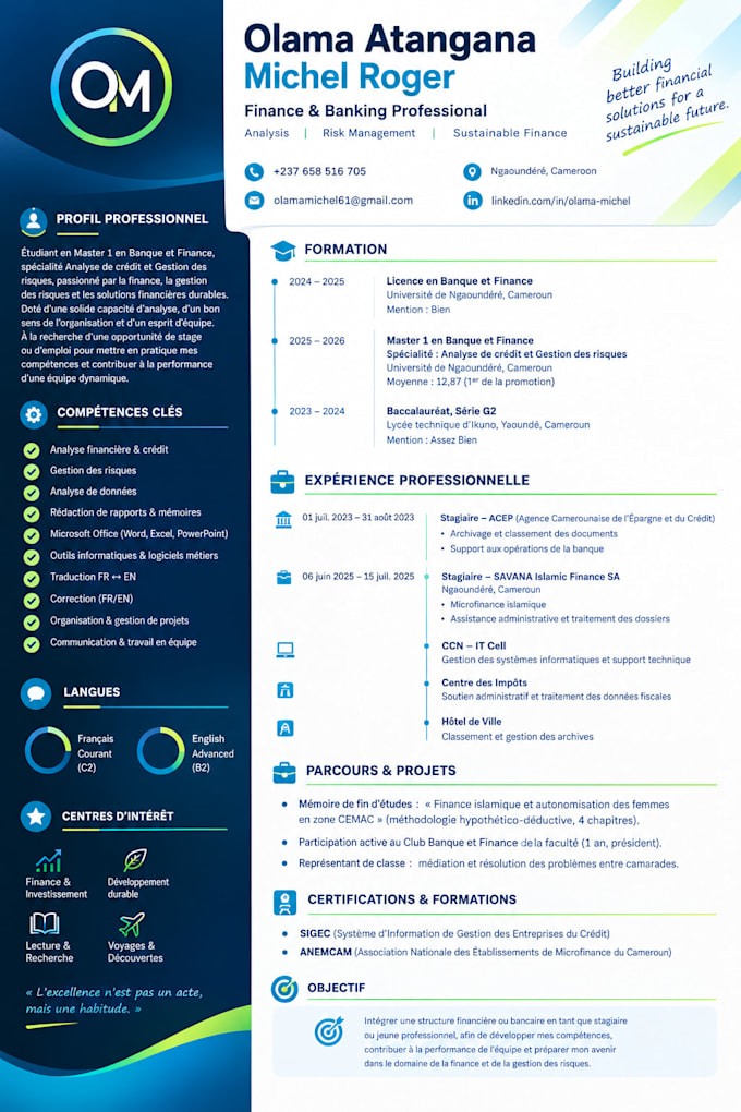 create an ats resume and professional CV that gets interviews