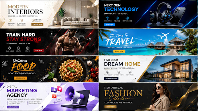 make high CTR youtube banners for gaming and vlogs