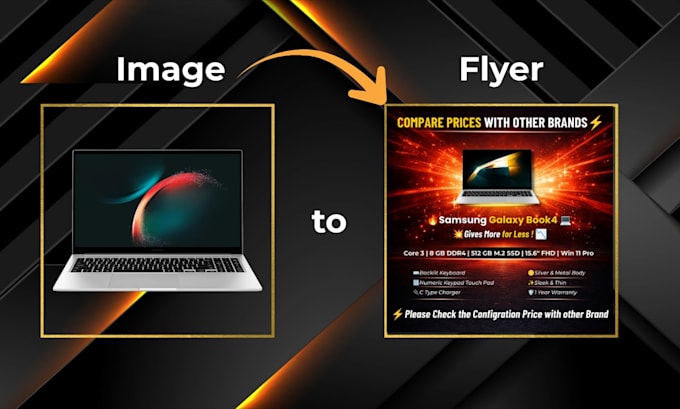 design professional laptop flyer