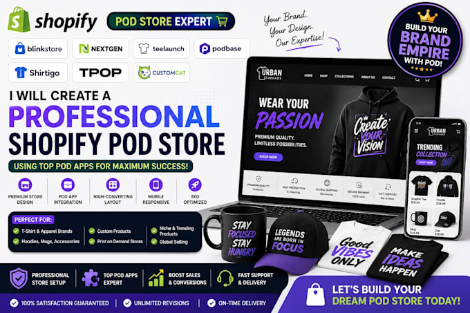 blinkstore nextgen teelaunch podbase shirtigo tpop customcat shopify pod apps