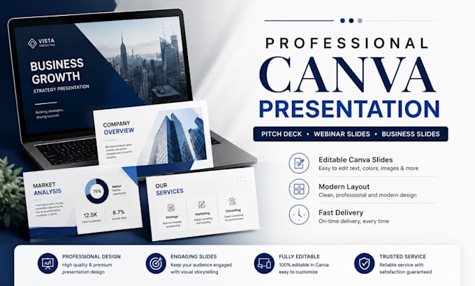 design canva presentation pitch deck webinar slides professionally