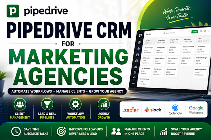 automate and integrate pipedrive CRM for marketing agencies