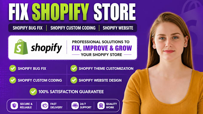 fix shopify store shopify bug fix shopify custom coding shopify website