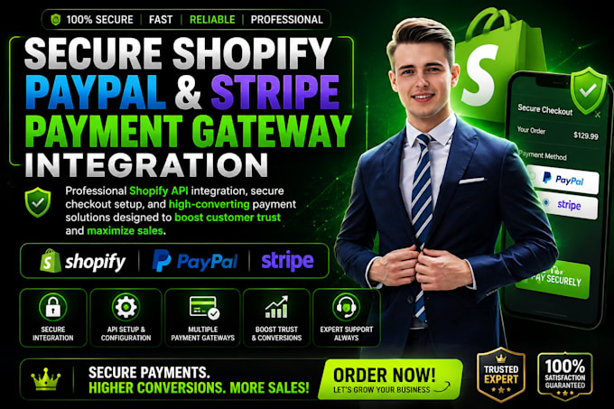 do shopify paypal stripe payment gateway API integration expert setup pro agency