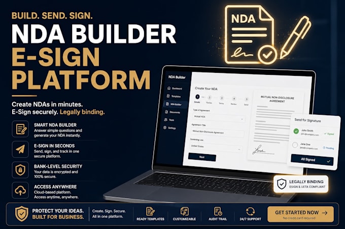 build contract generator legal automation website with e sign
