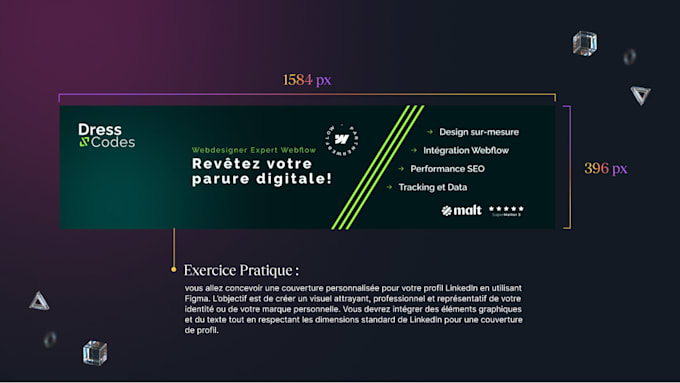 professional and attractive linkedin banner stylish twitter header