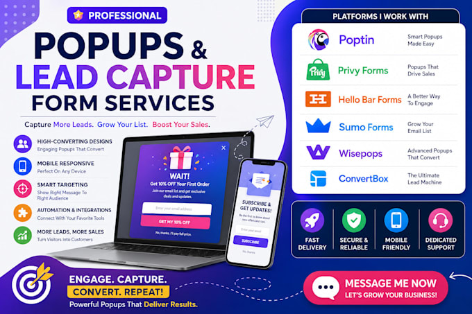 create poptin privy forms hello bar forms sumo forms wisepops convertbox