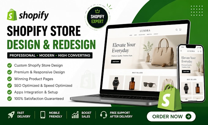 build shopify website redesign shopify for ecommerce product