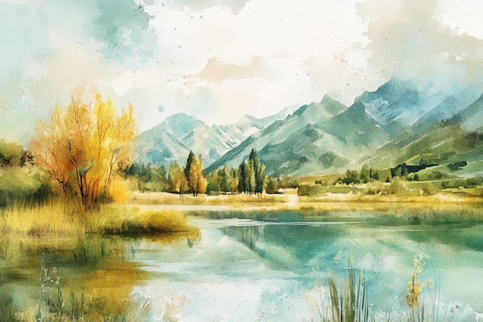 paint landscapes in watercolor