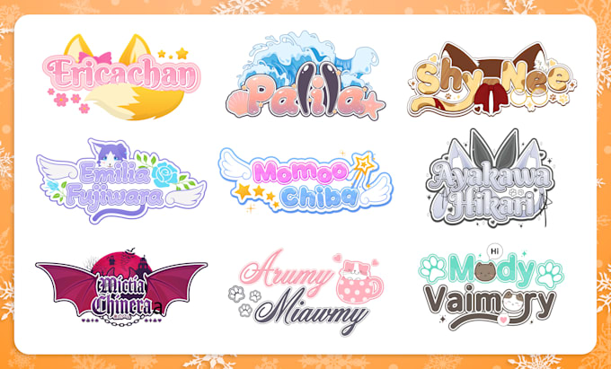 do custom logo for vtuber, twitch and streamer