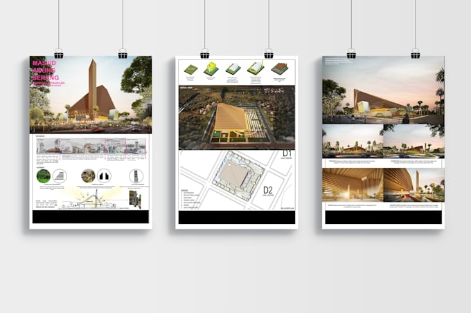 design architectural presentation boards, panels, and posters