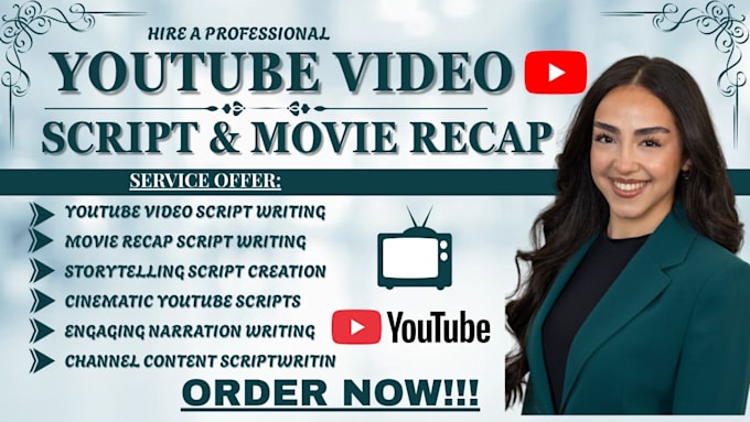 write youtube video script, movie recap, storytelling, and cinematic script