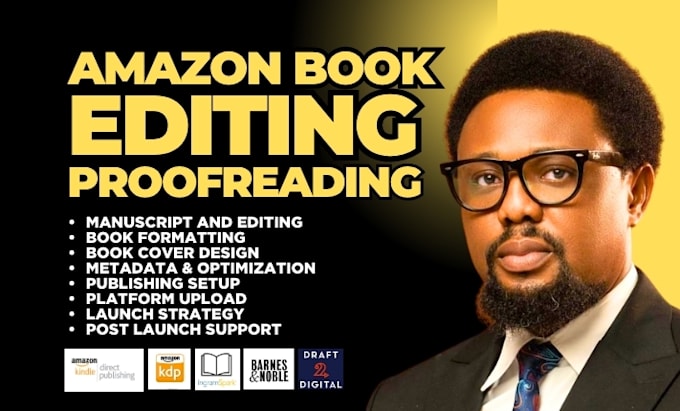amazon kdp book proofreading, book editing, copy editor, manuscript refinement