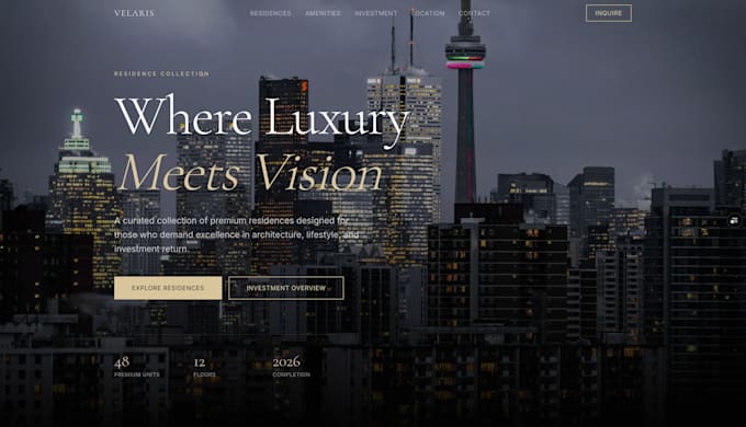 design and develop a custom landing page