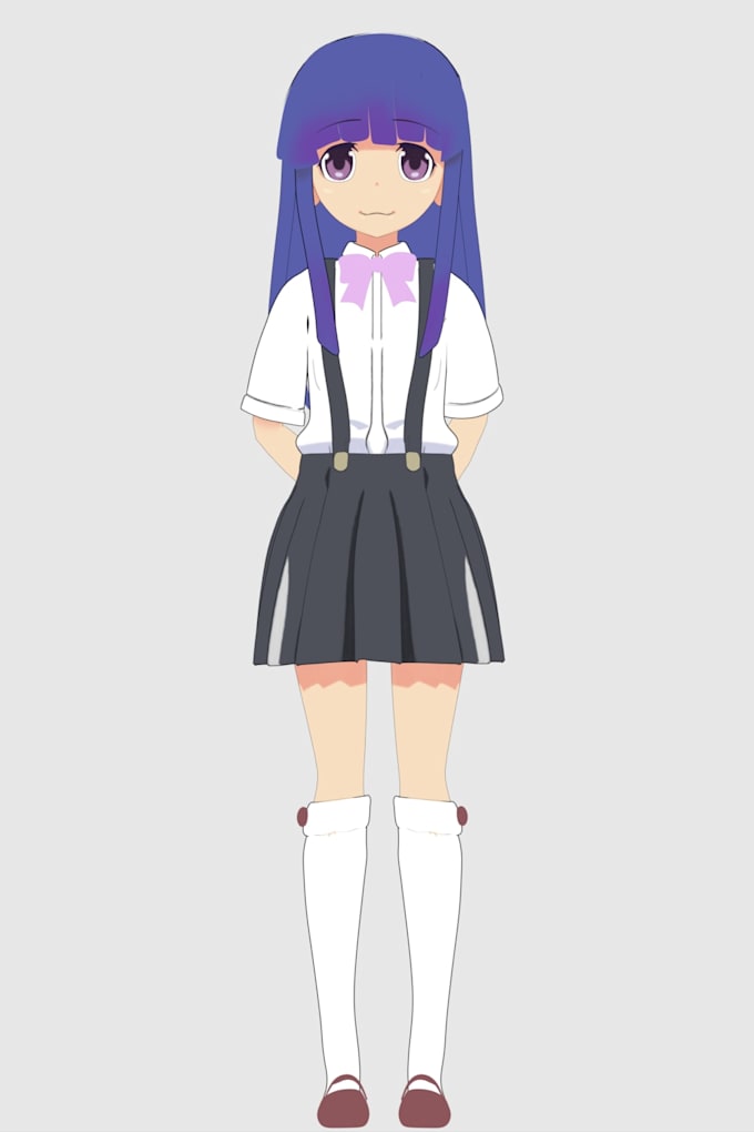do custom stylized 3d character modeling and anime 3d art