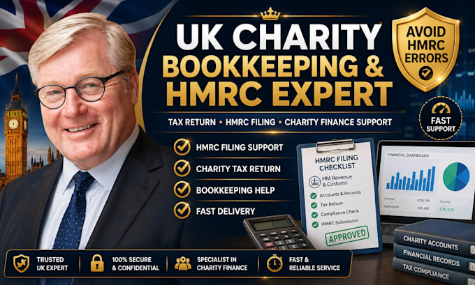 handle UK charity bookkeeping tax return and hmrc filing support