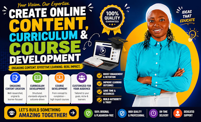 create online content, curriculum and course development
