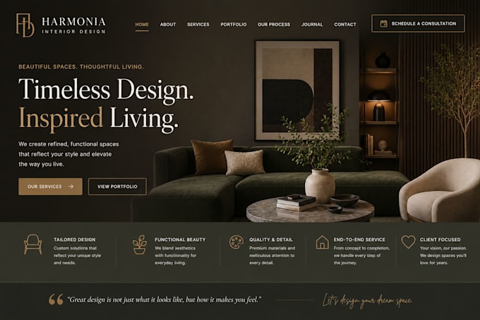 design squarespace interior design website home staging decor consultant website