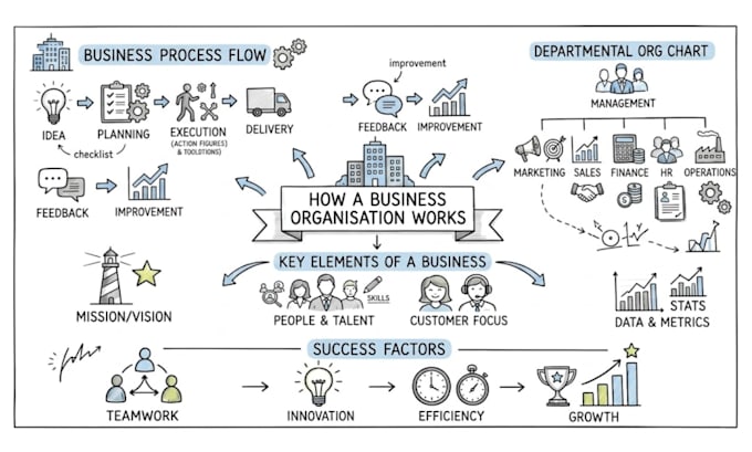 create sketchnote, visual summary, doodle infographic for presentations