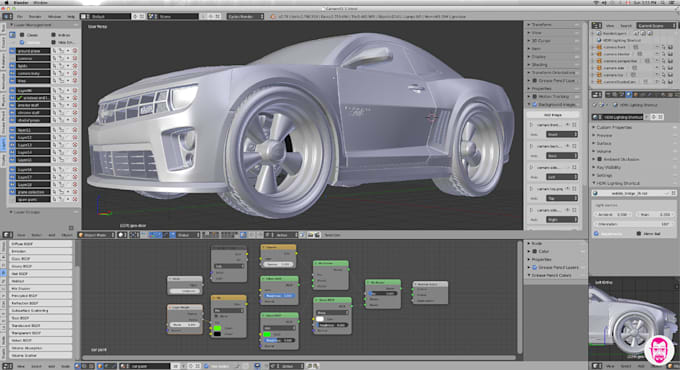 design custom 3d car model truck model, widebody kit automotive
