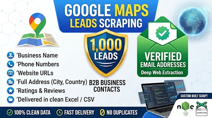 scrape google maps leads for b2b lead generation with emails
