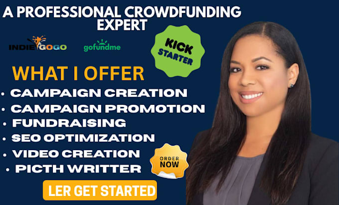 create and promote kickstarter gofundme crowdfunding campaign