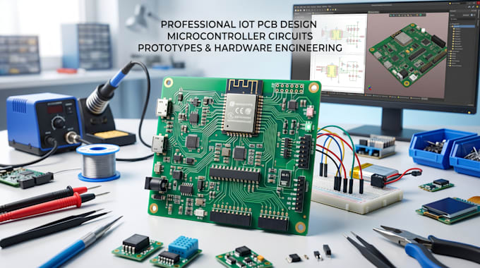 design iot pcb, microcontroller circuits and prototypes
