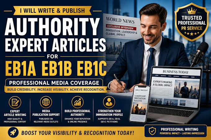 write and publish authority expert articles for eb1a eb1b eb1c