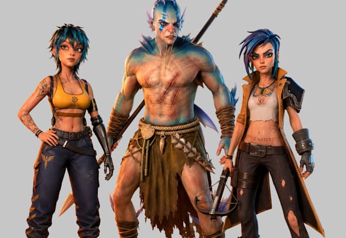 stylized 3d game character model avatar character cartoon unity unreal engine