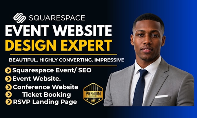 build a premium wedding or event website, squarespace website