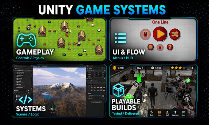 build or improve your unity game for mobile, PC, web or VR