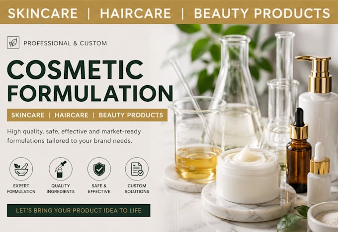 develop cosmetic skincare, chemist and haircare product formulation