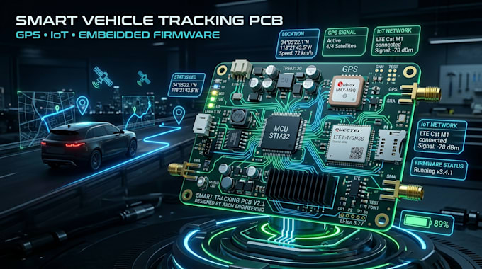 do smart vehicle tracking pcb with embedded firmware support