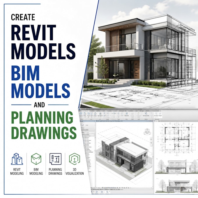 create revit models, bim models and planning drawings