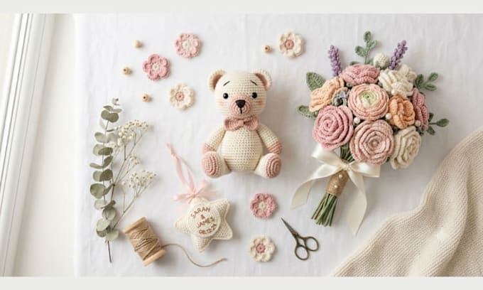 create, write crochet pattern gifts, stuffed animals, wedding keepsakes, clothes
