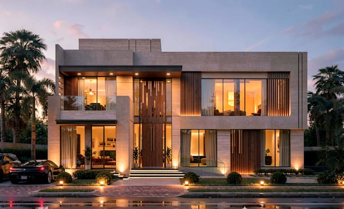 create photorealistic 3d exterior rendering and architectural visualization