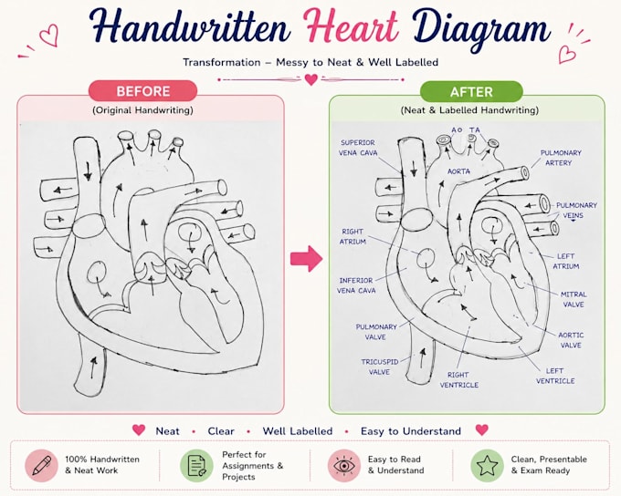 create neat handwritten notes and labelled diagrams